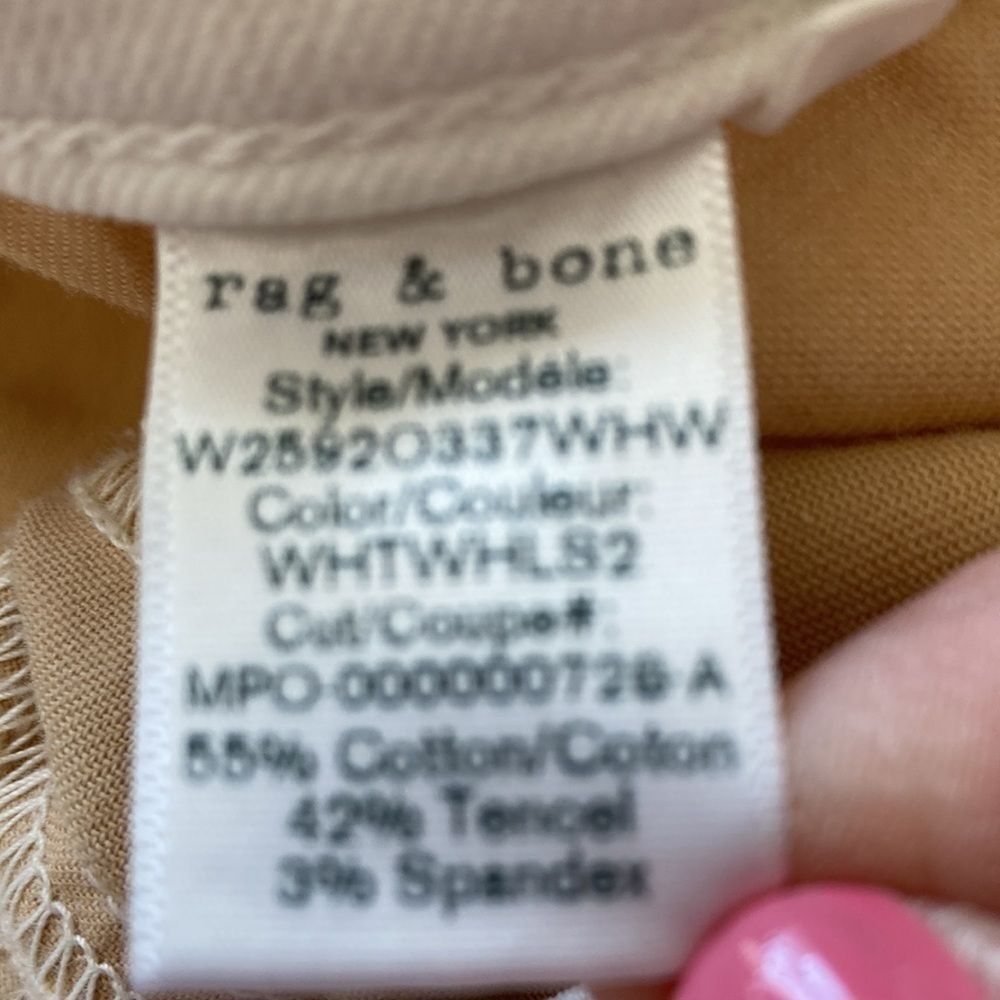 Rag&Bone Womens Distressed Dre Low-Rise Ankle Slim Boyfriend White Jeans Size 30 - Picture 10 of 11